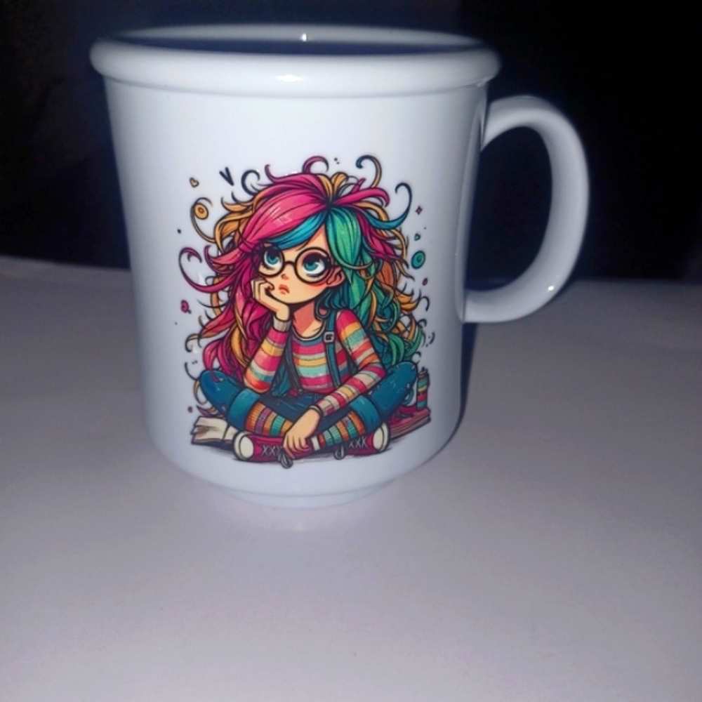 Colorful Character Mug 8oz, Plastic